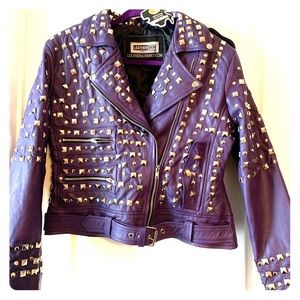 Ladies leather Motorcycle Jacket